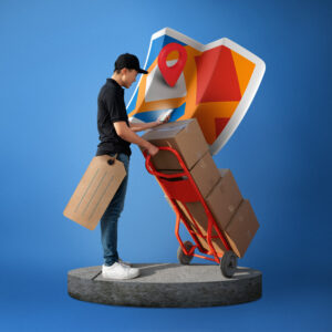 Boxes stored in warehouse